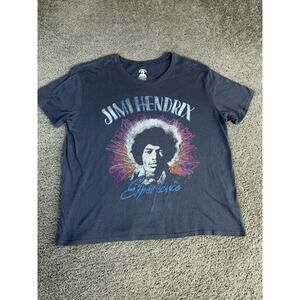 Jimi Hendrix Shirt Mens XL Gray Authentic Hendrix Experience Graphic Crew Neck